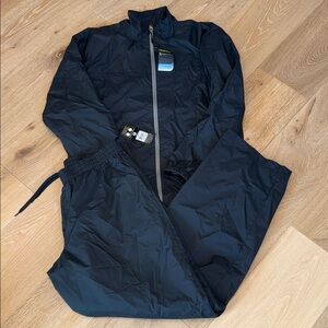Pebble Beach Black Windbreaker Jacket Pants Set